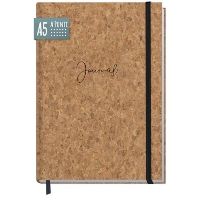 Immagine di paper&amp;you® Bullet Journal punteggiato A5 con elastico [sughero] 156 pagine taccuino a puntini, diario sostenibile e climaticamente neutrale