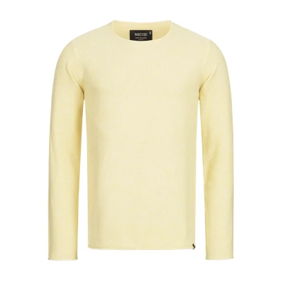 Immagine di Indicode Uomini Loakim Knit Sweater Maglione Classico a Maglia Melange con Scollo Rotondo Pale Banana S