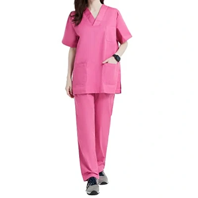 Immagine di MISEMIYA Uniformi Unisex Set Camice Uniforme Medica con Maglia e Pantaloni Mediche sanitarie Ref.8178 4XL, Fucsia 21