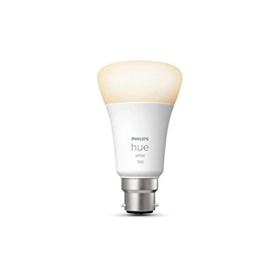 Immagine di Philips Hue Lampadina LED Smart Bianca [attacco a baionetta B22] 1100 lumen (equivalente 75 W), funziona con Alexa, Google Assistant e Apple Homekit