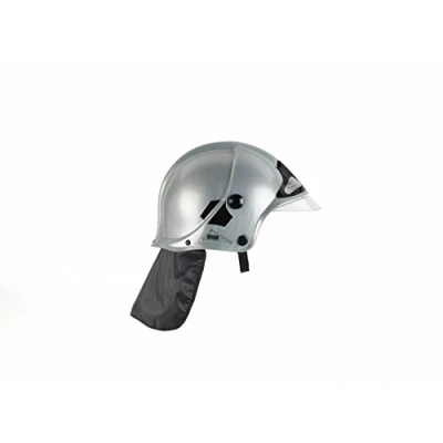 Immagine di Theo Klein 8901 Casco argento da pompiere I Fedele replica con design MSA Visiera mobile Misura regolabile Dimensioni 31 cm x 17,5 21