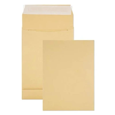 Immagine di Netuno 50 buste marroni con soffietti formato B5 176 x 250 mm 120g spedizione base quadrata e laterali busta soffietto per spedire