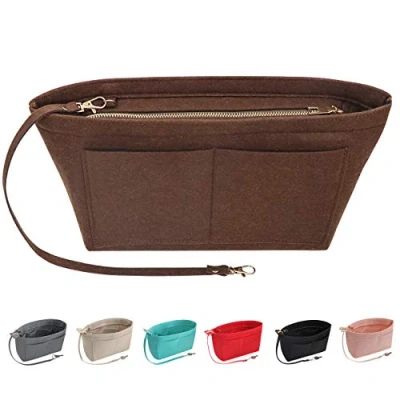 Immagine di Soyizom Organizer per borsa in feltro multiuso Tasca donna (Caffè, X Large)