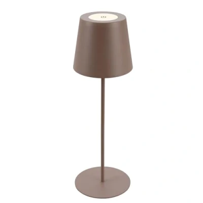 Immagine di Briloner lampada da tavolo LED senza fili con touch, dimmerabile a livelli, regolabile in altezza, comodino, lettura, tavolo, esterno, 36x10,5 cm, color sabbia