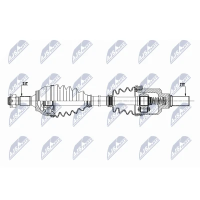 Immagine di NTY NPW CT 077 Albero motore / Semiasse Assale anteriore Sx 600 CITROËN: C4 II Hatchback, PEUGEOT: 3008 I