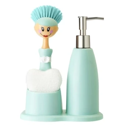 Immagine di VIGAR Dolls Set lavello con Pennello, Spugna e dosatore per Sapone, Blu, Dimensiones: 17,5 x 11 24 cm, 6 unità