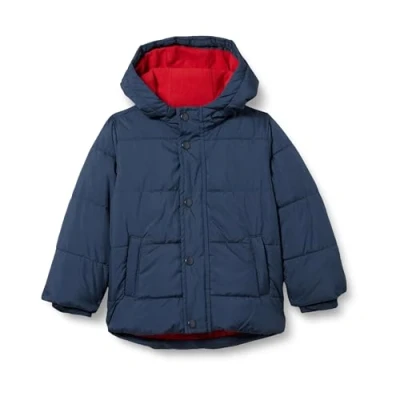 Immagine di Amazon Essentials Piumino Pesante con Cappuccio Bambini e Ragazzi, Blu Marino, 4 Anni