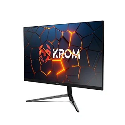 Immagine di KROM KERTZ Monitor Gaming 24&quot; LED RGB 200HZ, tempo di risposta 1ms, FullHD (1920X1080px), HDR, AMD Freesync &amp; NVIDIA G Sync, sistema VESA 75X75, Low Blue Light/Flicker Free, HDMI, Displayport, Nero