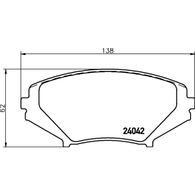Immagine di HELLA 8DB 355 010 881 Kit pastiglie freno Non predisposto per contatto segnalazione usura MAZDA: RX 8