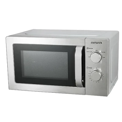 Immagine di AIWA MW 200SL, forno a microonde con capacità di 20 litri, pulsante rotativo, potenza 700 W, colore argento