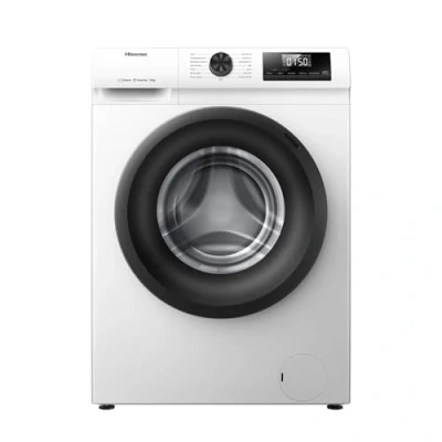 Immagine di Hisense WF1Q1041BW Lavatrice, classe A, 10 kg, 1400 giri/min, altezza 84,5 cm x larghezza 59,5 cm, colore bianco, funzione vapore 99,9%, lavaggio rapido +, automatico, finitura differita,
