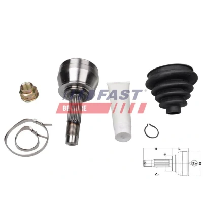 Immagine di FAST FT25076K Kit Giunto Omocinetico lato ruota FIAT: Strada Pick up