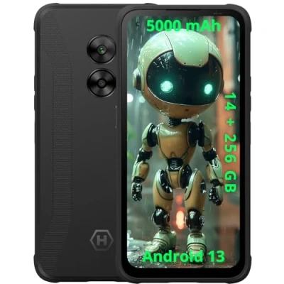 Immagine di HAMMER FORCE 5G smartphone mega robusto, senza contratto, 5000mAh, doppia fotocamera da 50mpx, NFC, impermeabile, ottime riprese notturne e subacquee, test di caduta IP69 1,5m, schermo HD+ 6,59