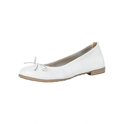 Immagine di MARCO TOZZI Ballerine Donna in Pelle con Fiocco, Bianco (Weiß 1), 38 EU