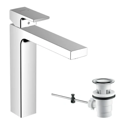 Immagine di hansgrohe Vernis Shape Miscelatore monocomando lavabo 190 con saltarello, cromo, 71562000