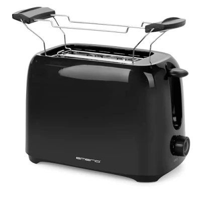 Immagine di Emerio TO 128676.3 Tostapane per 2 fette con cassetto raccoglibriciole rimovibile + pulsante di interruzione 6 livelli doratura regolabili inserto panino avvolgicavo senza BPA 700 W