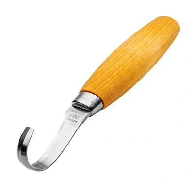 Immagine di Morakniv Carving Hook 164 Dritto Coltello fisso misto, manico: betulla naturale, lama: 52 mm
