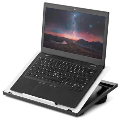 Immagine di Navaris Leggio Porta Tablet e Reader Libri Cartacei Espositore Portalaptop Supporto PC Portatile con Cuscinetto Cavalletto Inclinazione Regolabile Bianco