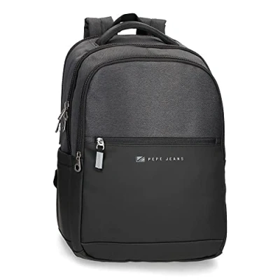 Immagine di Pepe Jeans Jarvis Zaino per portatile regolabile 15,6&quot; nero 31 x 44 15 cm Poliestere con dettagli in finta pelle 20,46 L
