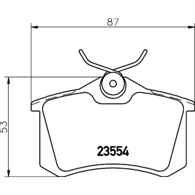 Immagine di HELLA 8DB 355 017 711 Kit pastiglie freno Non predisposto per contatto segnalazione usura con bulloni pinza AUDI: A4 B7 Avant, B6 Avant