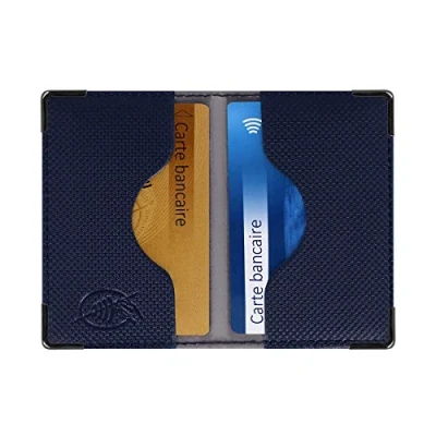 Immagine di Color pop® Custodia con 2 carte di credito schermate (anti RFID), fabbricazione francese, in PVC, protezione dei dati bancarii, 9,7 x 6,5 0,5 cm
