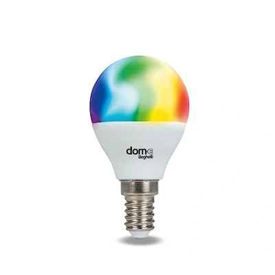 Immagine di Beghelli Lampadina LED Alexa Smart SFERA E14 5W RGB CCT WiFi, Compatibile con App, Domotica Facile, Controllo Vocale, Regolazione Colori, Luce Calda e Fredda, Bianco, 1 Unità