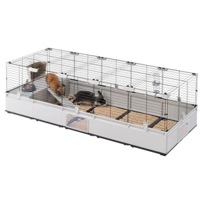 Immagine di Ferplast Gabbia per Conigli, MODULAR 4 Porcellini d&#039;India, Modulabile, Espandibile, Grande con Accessori inclusi, Facile Pulizia, 179 x 72 h 56 cm