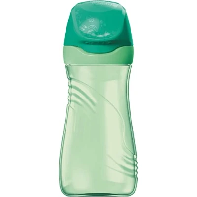 Immagine di Maped Picnik Origins Borraccia per bambini con cappuccio di protezione, sistema antigoccia e impermeabile, in plastica senza BPA, 430 ml, colore: Verde