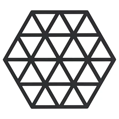 Immagine di Zone Denmark Trivet Triangles Black 16 x 14 cm