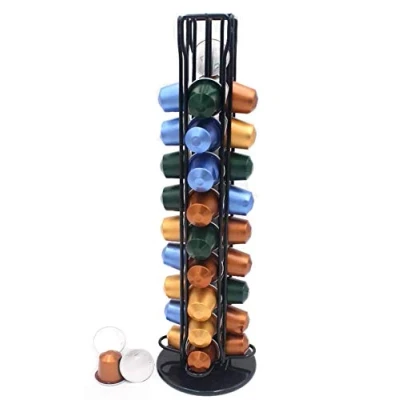 Immagine di XIAPIA Porta Capsule per Caffè Compatibile con Nespresso 40 Pezzi, Cialde Rotante, Portacapsule Verticale, Supporti