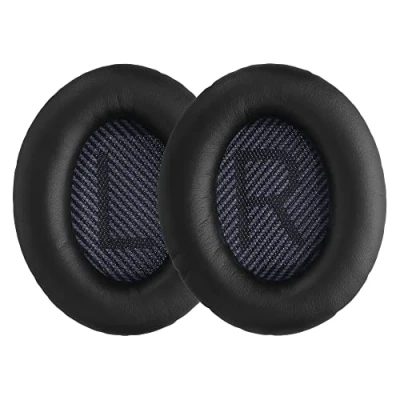 Immagine di kwmobile 2x Cuscinetto Cuffie Compatibile con Bose Quietcomfort 35 35II 25 15 / QC35 QC35II QC25 QC15 Pad Cuscinetti Ricambio Over Ear Simil Pelle nero