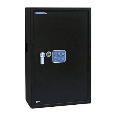 Immagine di Yale Armadietto cassetta di sicurezza elettronica per chiavi YKB/550/DB1, un massimo 100 chiavi, include rack numerati, fornito con 2