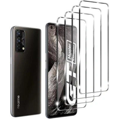 Immagine di Jinyunlai 3 Pezzi, Vetro Temperato per Realme GT 5G, Pellicola Prottetiva Anti Graffio, Impronte, Senza Bolle, Durezza 9H, Ultra Trasparente, Resistente, proteggi schermo