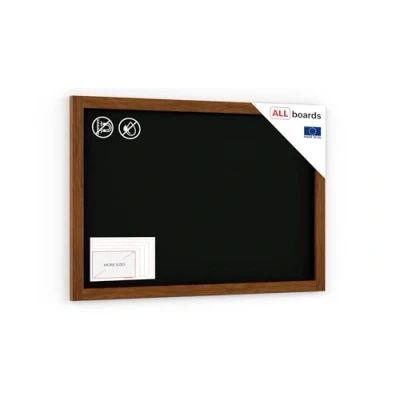 Immagine di ALLboards lavagna Nera da Gesso con Cornice in Legno 90x60cm, Scrivibile Gessetti e Pennarelli a gesso, Per Bar, Ristoranti, Menu, lavagnetta muro, parete