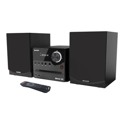 Immagine di SHARP XL B512 (BK) Sistema audio stereo (45 Watt, radio con sintonizzatore FM, Bluetooth), colore: nero