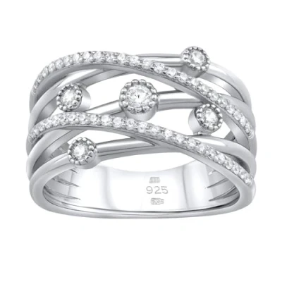 Immagine di SILVEGO Anello da Donna in Argento 925 Multifilo con Zirconia Cubica, MWR02936