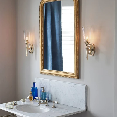 Immagine di Elstead Applique a LED Dryden, bagno, con diffusore in vetro, IP44