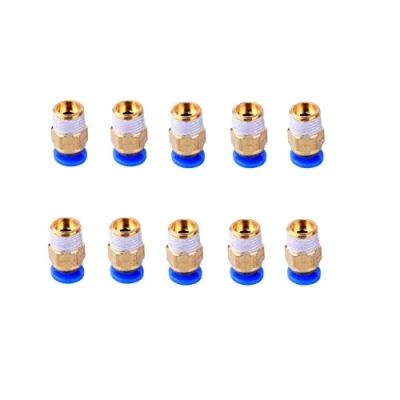 Immagine di S SIENOC Tubo in teflon PTFE Connettore rapido filettato pneumatico PC4 M6 / M10 (PC4 M10, 10)