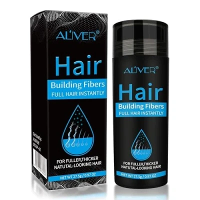 Immagine di Fibre Capelli(Nero),Capelli Più Spessi e Pieni in 15 Secondi,Fibre Cheratina per Capelli Spray,Nasconde la Perdita di L&#039;aspetto Uomini Donne Giovani Uomo Donna