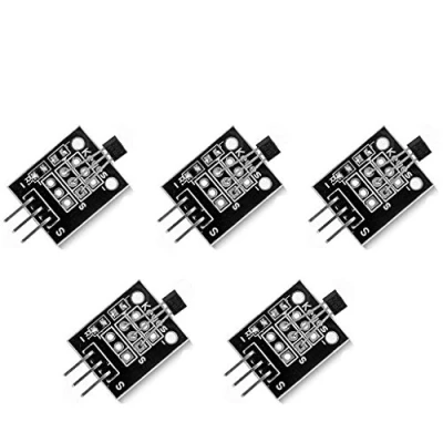 Immagine di DollaTek 5Pcs Hall Effect KY 003 DC 5V Modulo sensore Magnetico per Arduino PIC AVR Smart Cars