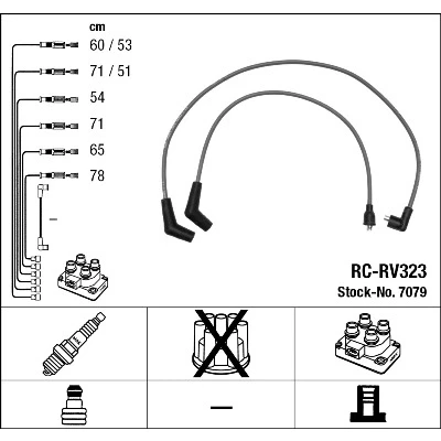 Immagine di NGK 7079 Kit Cavi Accensione 8 LAND ROVER: Discovery 1