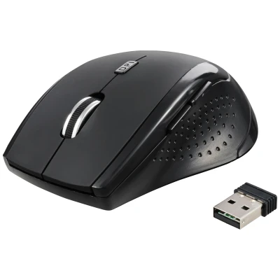 Immagine di Renkforce RF WM 210 Mouse Senza fili (radio) Ottico Nero 6 Tasti 1600 dpi Ergonomico