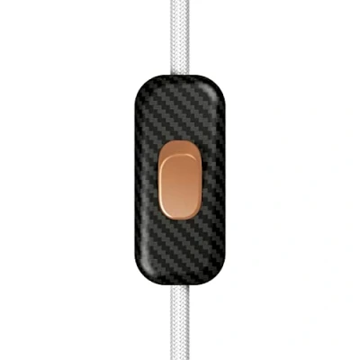 Immagine di Interruttore unipolare rompifilo Creative Switch color fibra di carbonio Rame