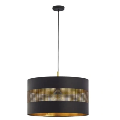 Immagine di Adviti ALESSIO 1P Lampadario a Sospensione E27 Nero Oro (lampadina non inclusa)