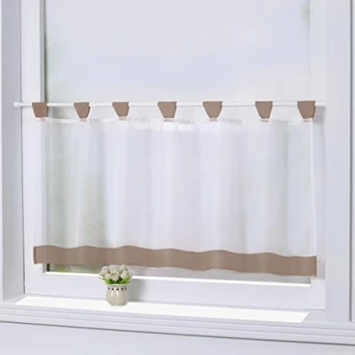 Immagine di Joyswahl Tenda bistrò in voile con passanti &quot;Mia&quot;, da cucina, trasparente
