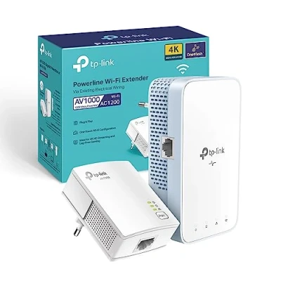 Immagine di TP Link TL WPA1000 Kit Powerline, AV1000 Mbps su AC1200 WiFi Dual Band, 1 Porta Gigabit, Plug &amp; Play, Homeplug AV2, Tecnologia OneMesh, Estendi Rete Tramite Impianto Elettrico