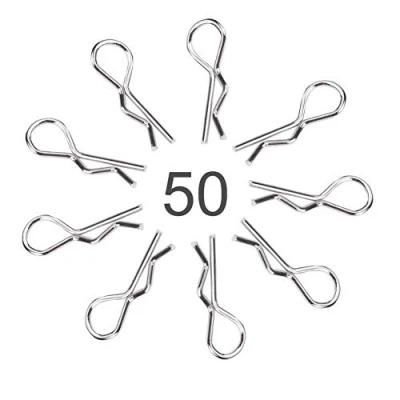 Immagine di Tbest Perno 50 Pezzi RC Clip, Perni Elastici piegati di Ricambio universali per Auto