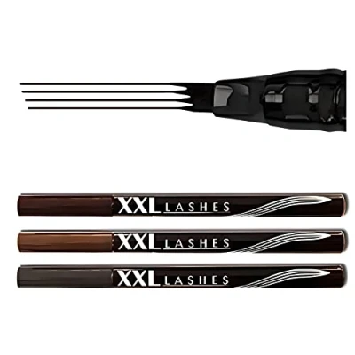 Immagine di XXL Lashes 4 Tip Pen, Matita per sopracciglia impermeabile, Penna microblading con applicatore di precisione a linee, Trucco naturale, tatuaggio sopracciglia, grigio