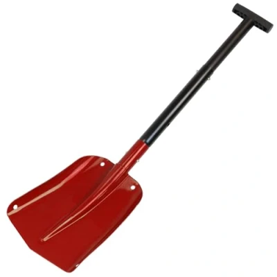Immagine di ALPIDEX Pala da Valanga Alluminio Neve Portatile Manico Estraibile, Colore:Rosso