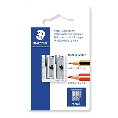 Immagine di STAEDTLER classico temperino in metallo con lame metallo, a due fori, 510 20 BK2